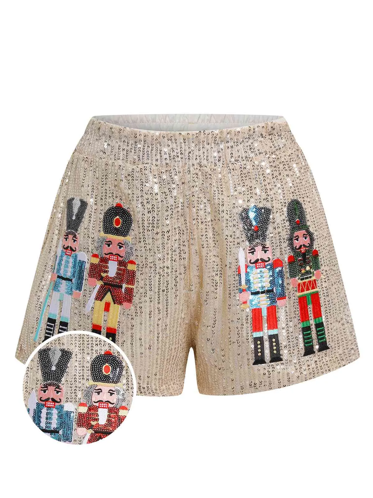 1930s Christmas Nutcraker Sequined Shorts