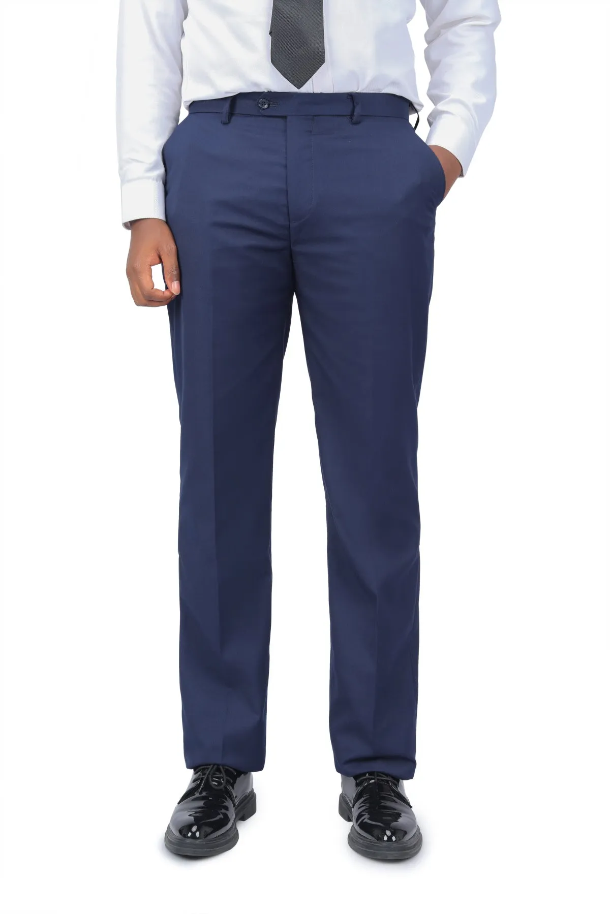 2-Piece Slim Fit Simple Designed Navy Suit