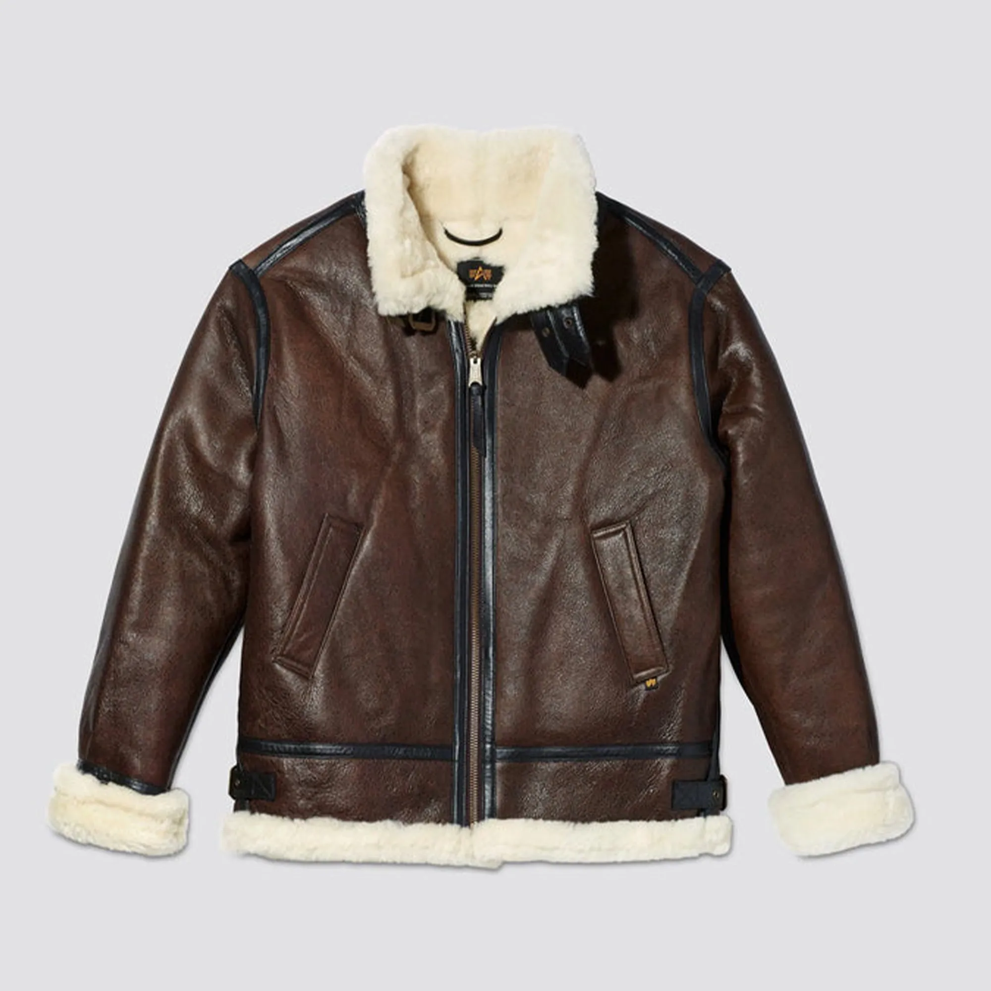 Alpha B-3 Sherpa Leather Bomber Jacket