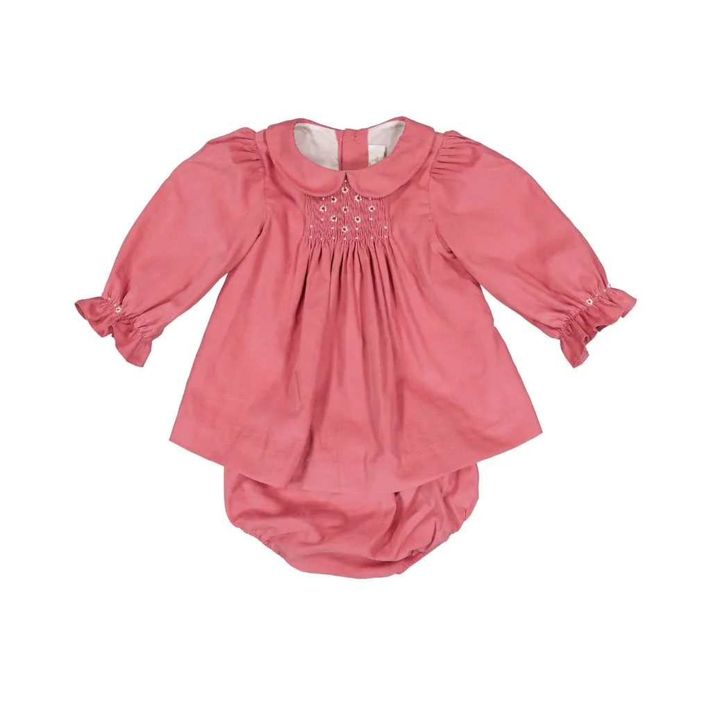 ANGELE PINK CORDUROY BABY SET