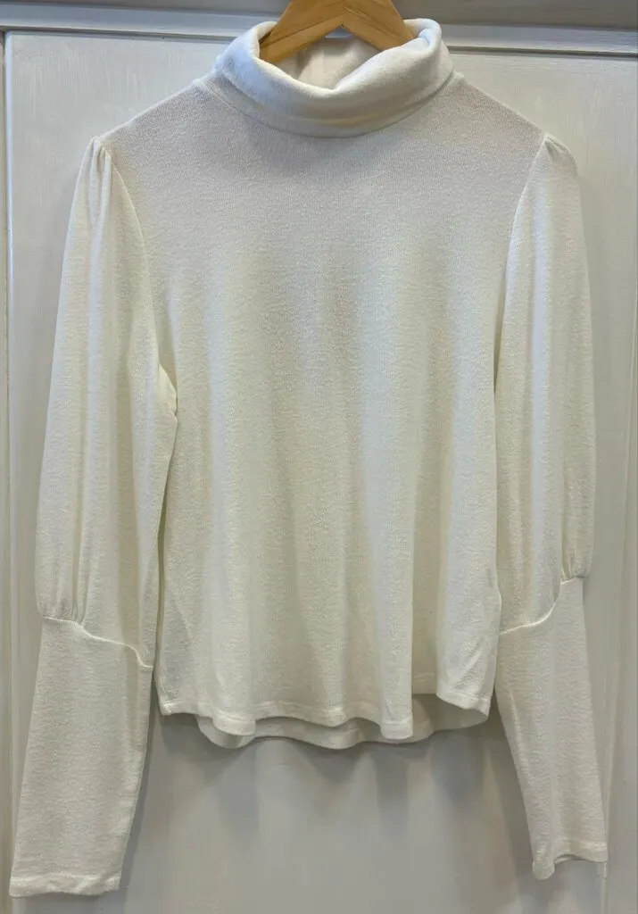 Anthropologie Puff Sleeve Turtleneck Sweater - Size Medium