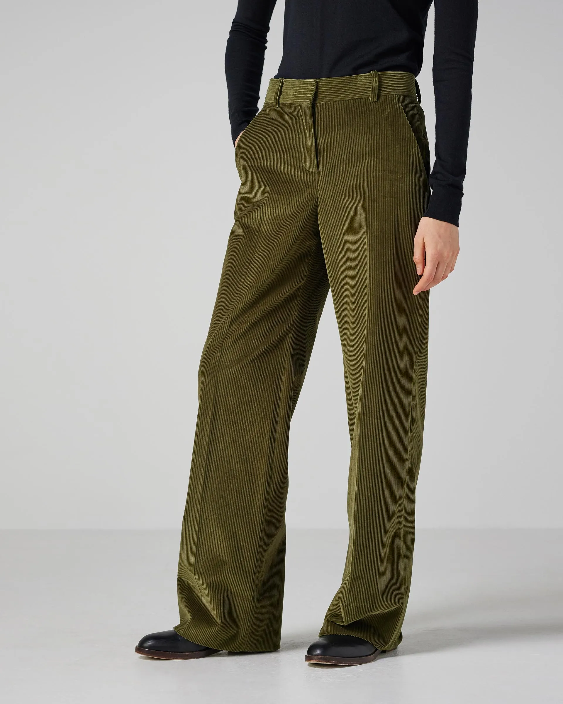 Anya Trousers in Corduroy, Militare