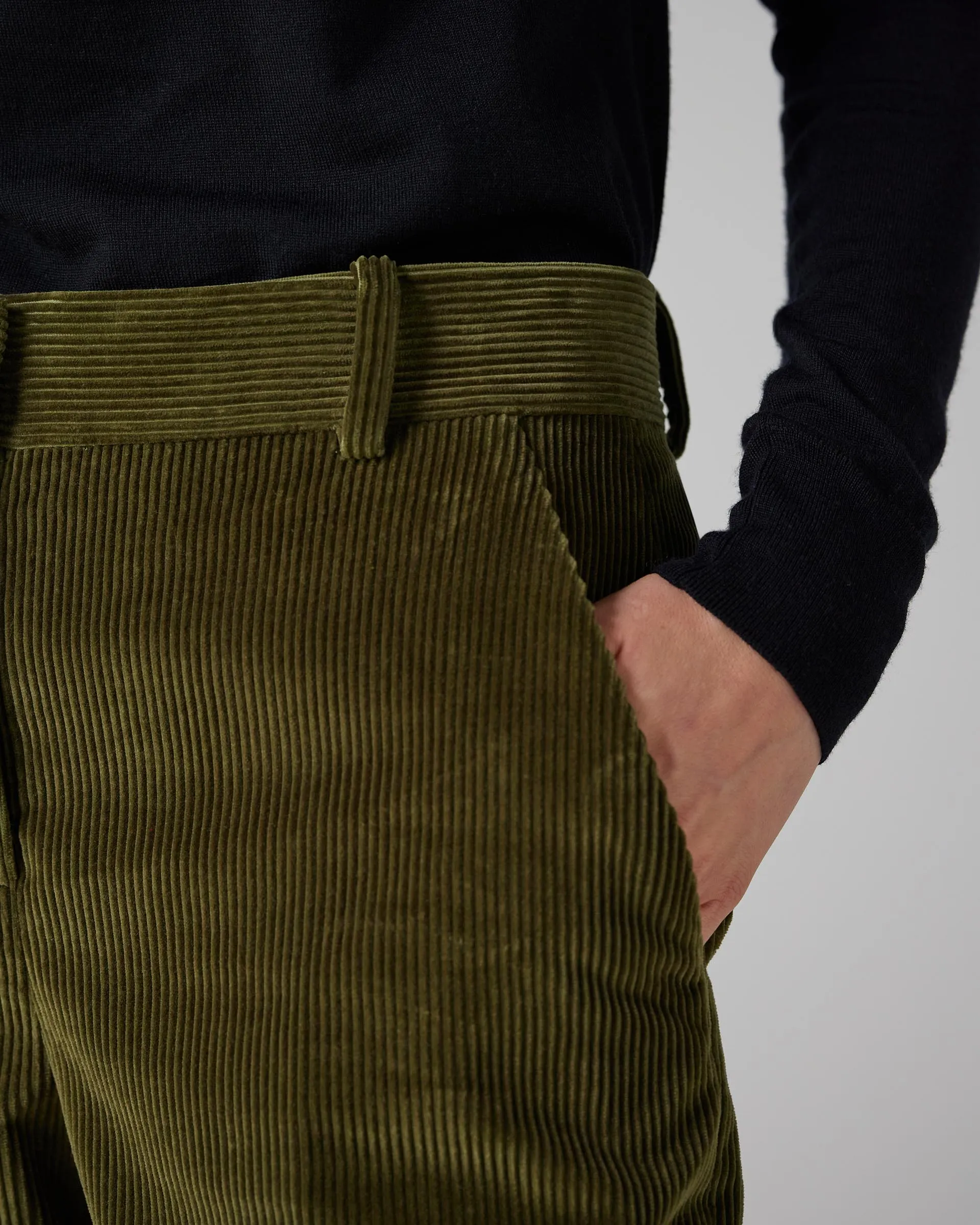 Anya Trousers in Corduroy, Militare