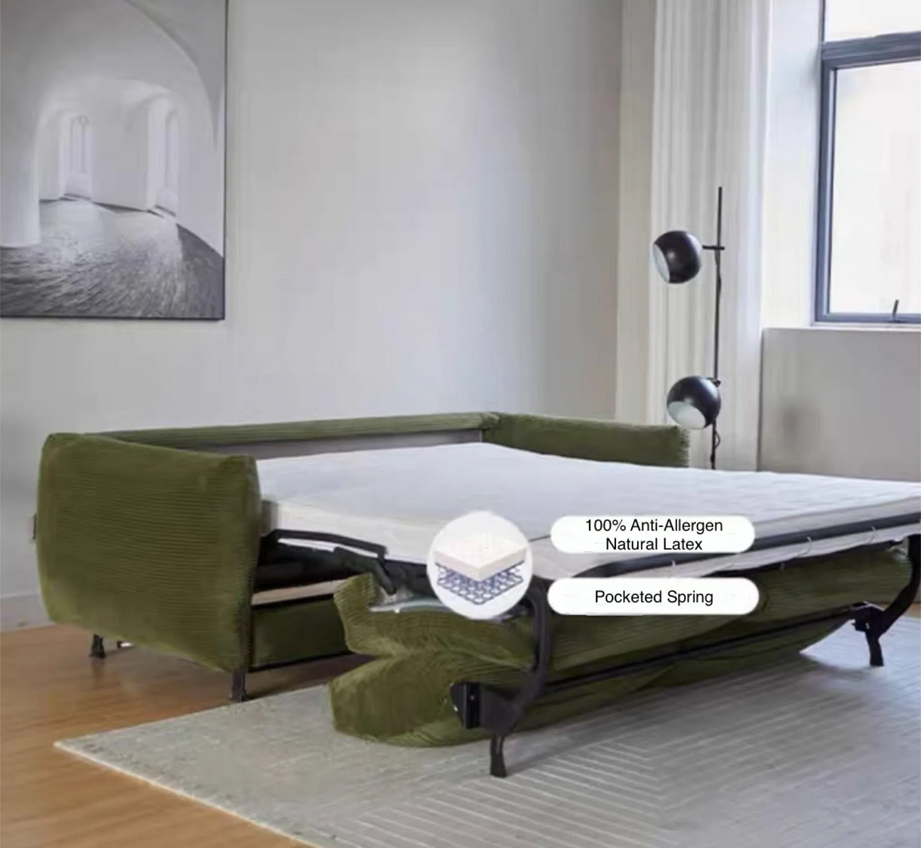 Artemis Foldable Sofa Bed with Mattress