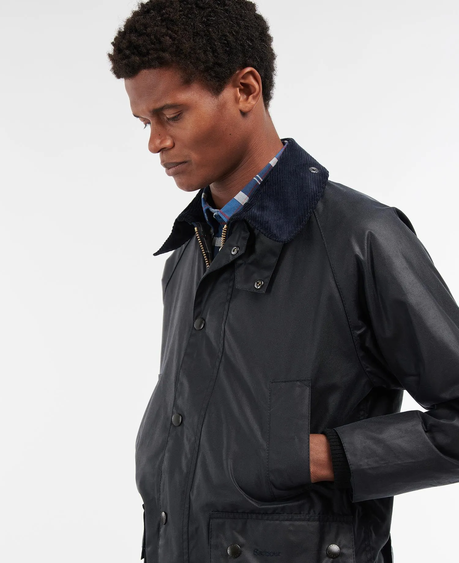 Barbour Bedale Wax Jacket - Navy