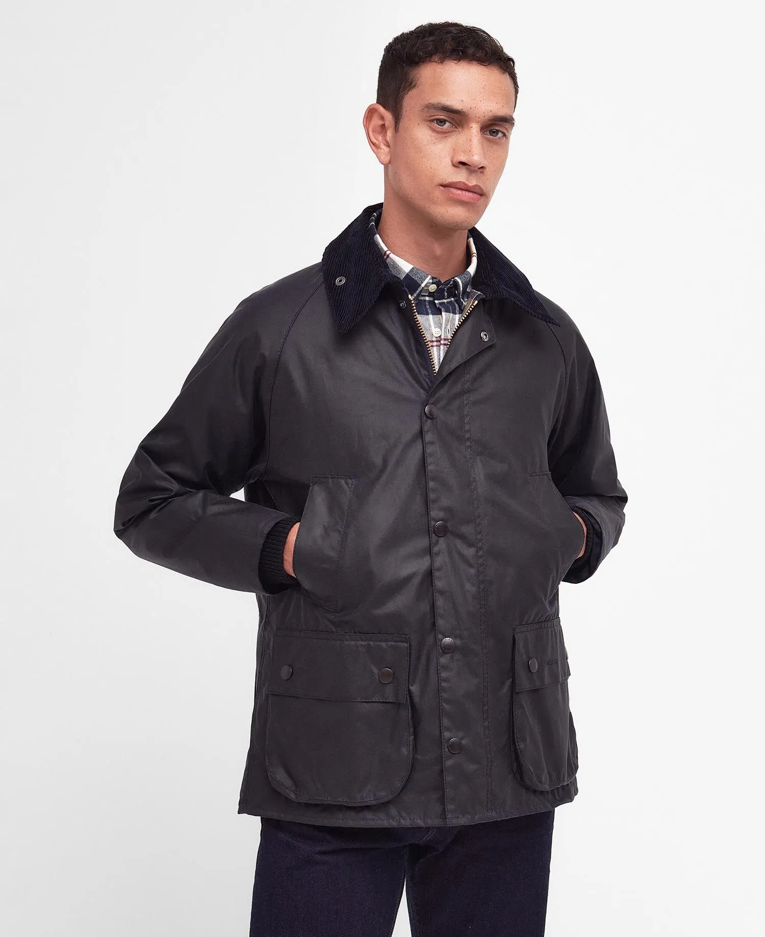 Barbour Bedale Wax Jacket - Navy