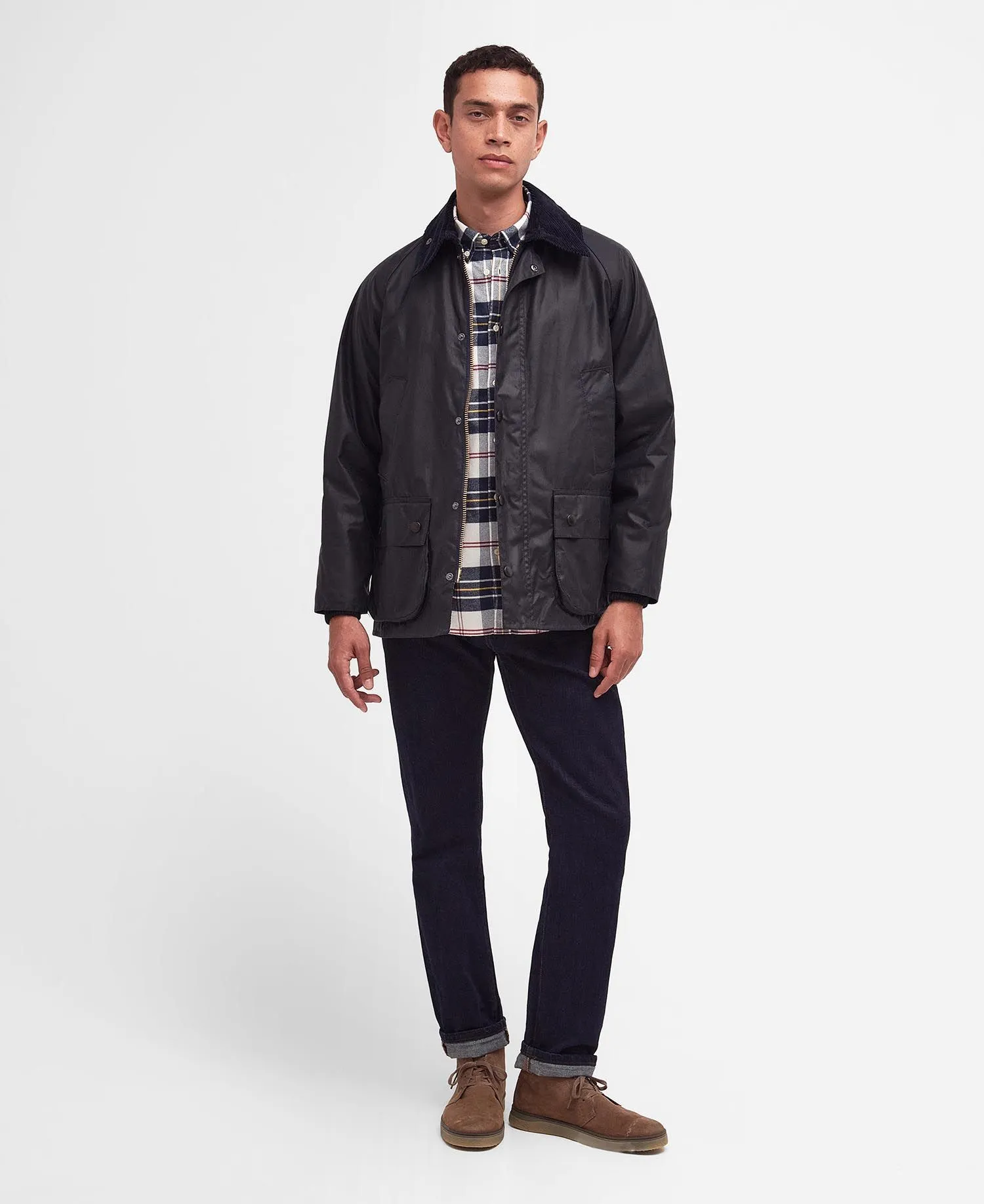 Barbour Bedale Wax Jacket - Navy