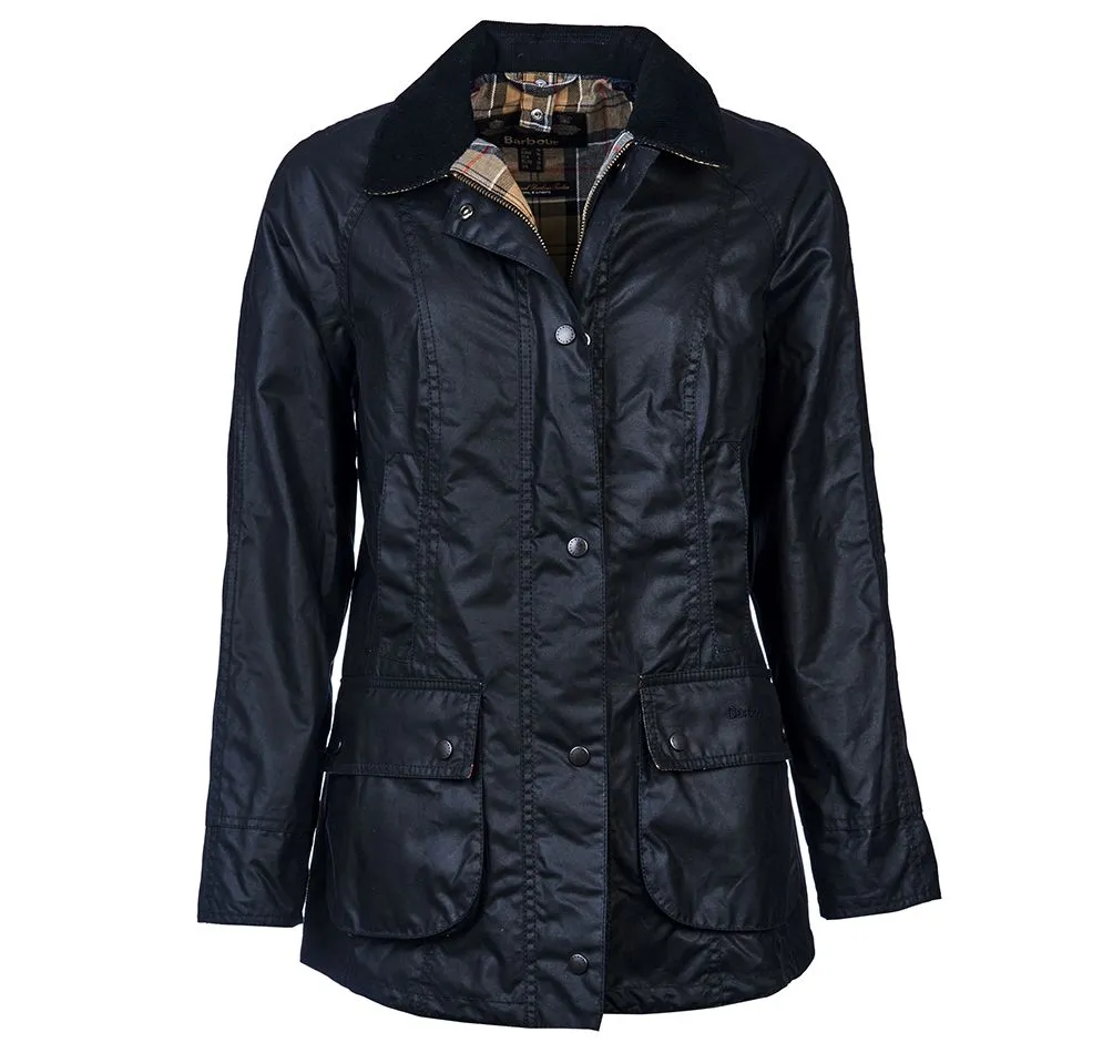 Barbour Navy Beadnell Waxed Cotton Jacket (Ladies)