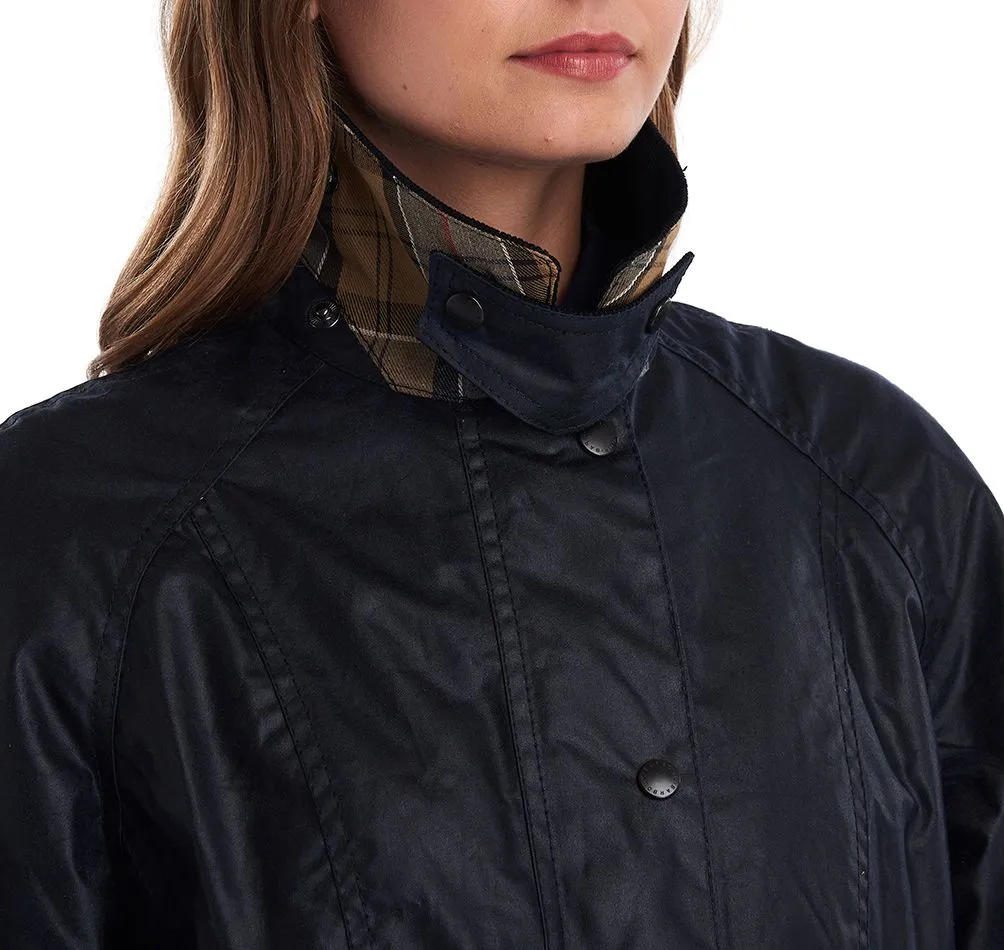 Barbour Navy Beadnell Waxed Cotton Jacket (Ladies)