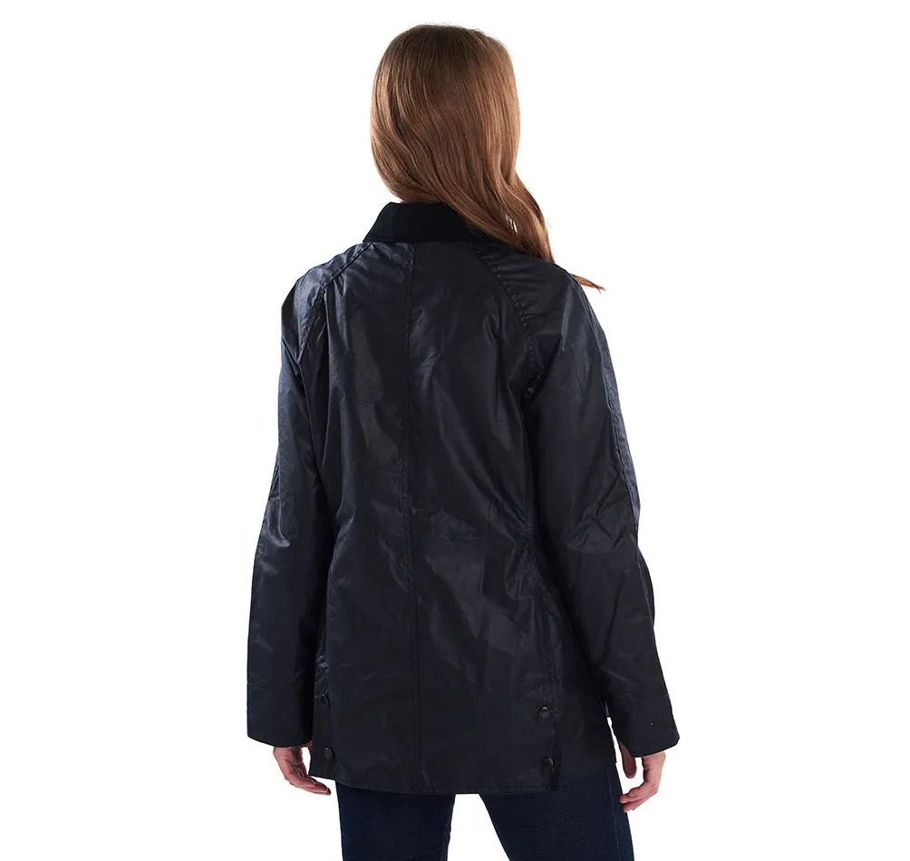 Barbour Navy Beadnell Waxed Cotton Jacket (Ladies)