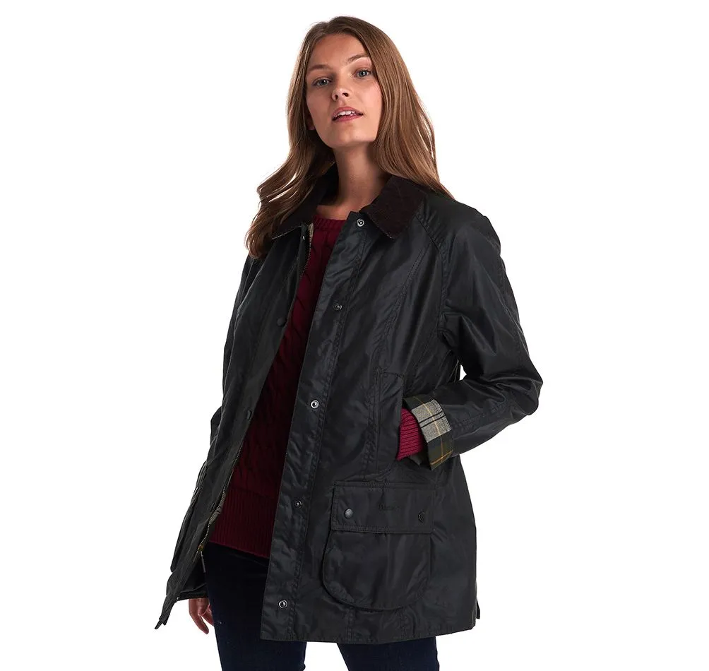 Barbour Sage Beadnell Waxed Cotton Jacket (Ladies)