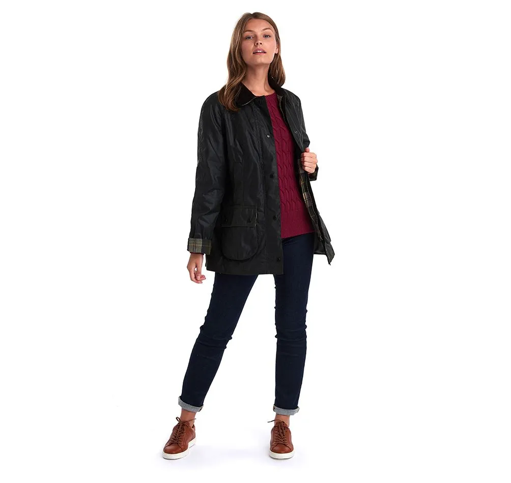 Barbour Sage Beadnell Waxed Cotton Jacket (Ladies)