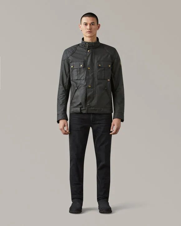 BELSTAFF BROOKLANDS ULTRACORE WAXED COTTON JACKET - BLACK