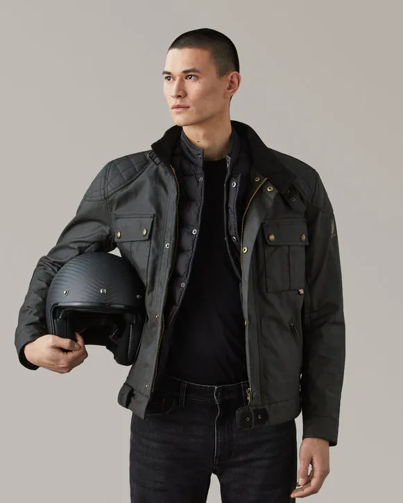 BELSTAFF BROOKLANDS ULTRACORE WAXED COTTON JACKET - BLACK