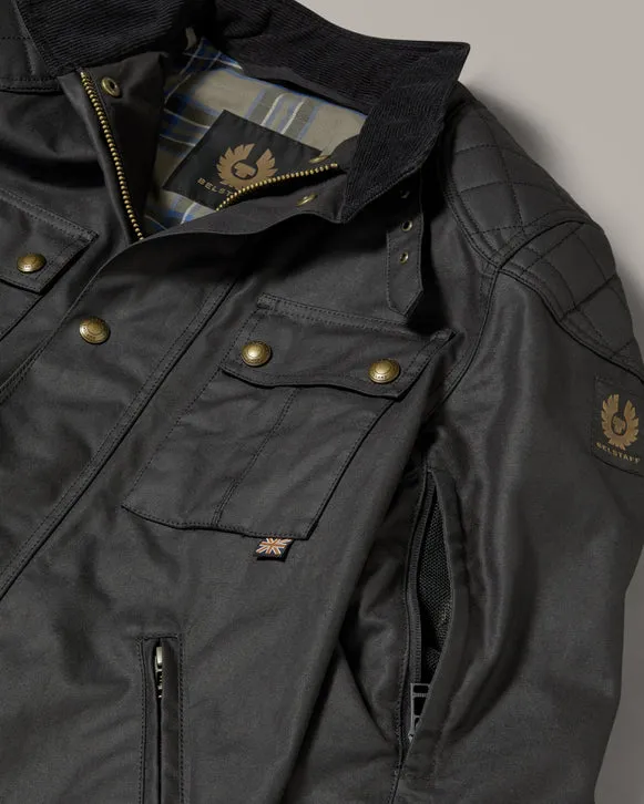 BELSTAFF BROOKLANDS ULTRACORE WAXED COTTON JACKET - BLACK