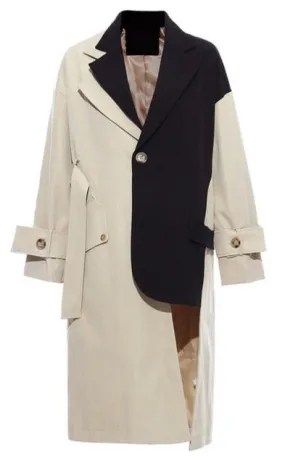 Black/Beige Trench Coat