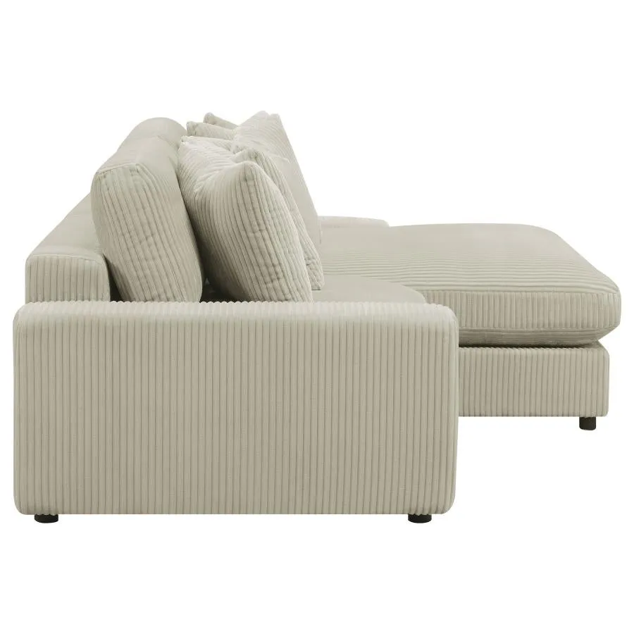 Blaine Upholstered Reversible Sectional Sofa Sand