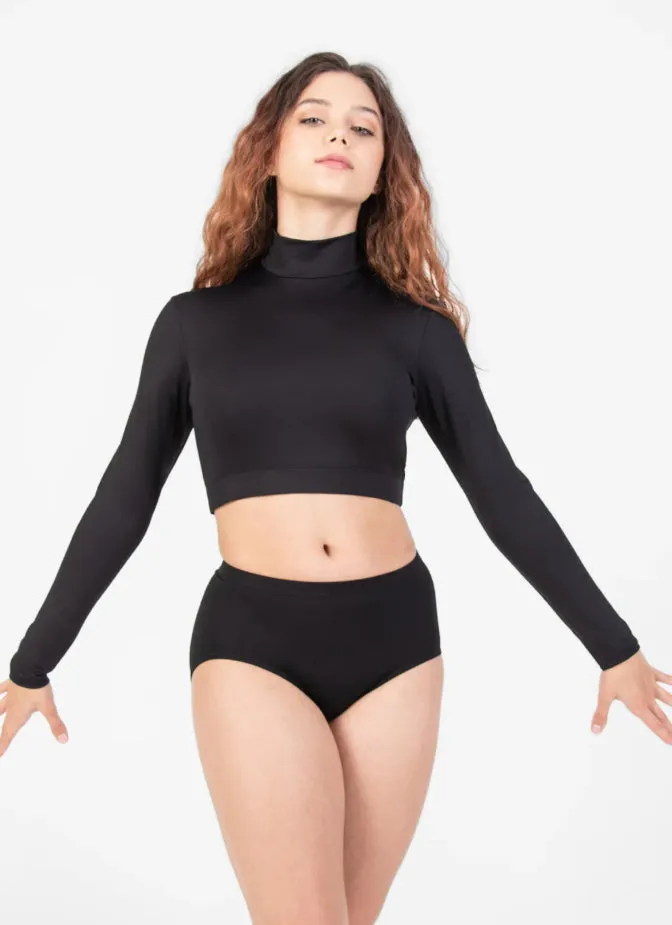 Body Wrappers - Long Sleeve Midriff Turtleneck - Adult (BWP206) - Multiple Colors FINAL SALE