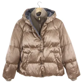 Brunello Cucinelli Brown Satin Down Puffer Jacket - IT40 (4)