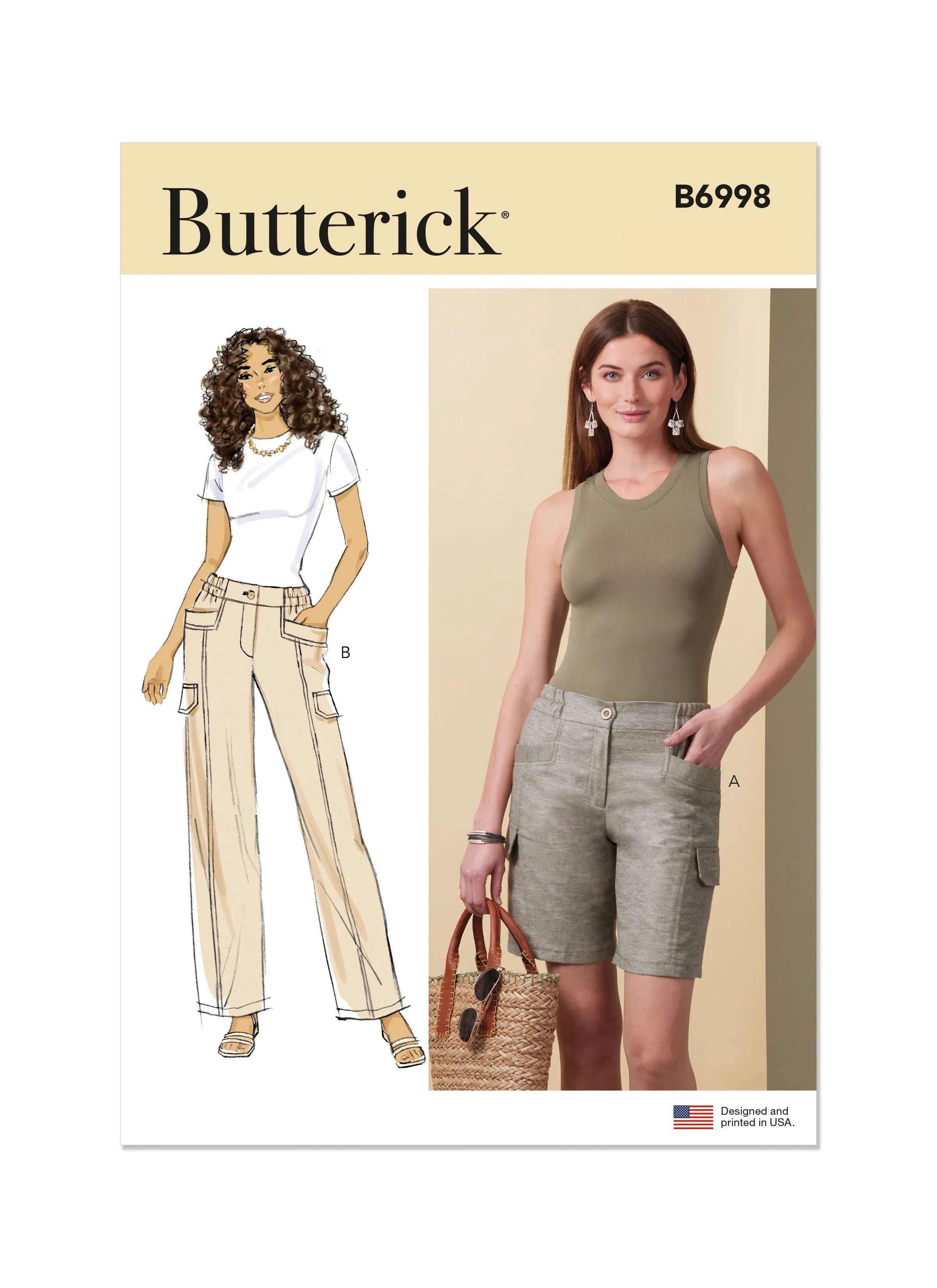 Butterick Sewing Pattern 6998 Shorts and Pants