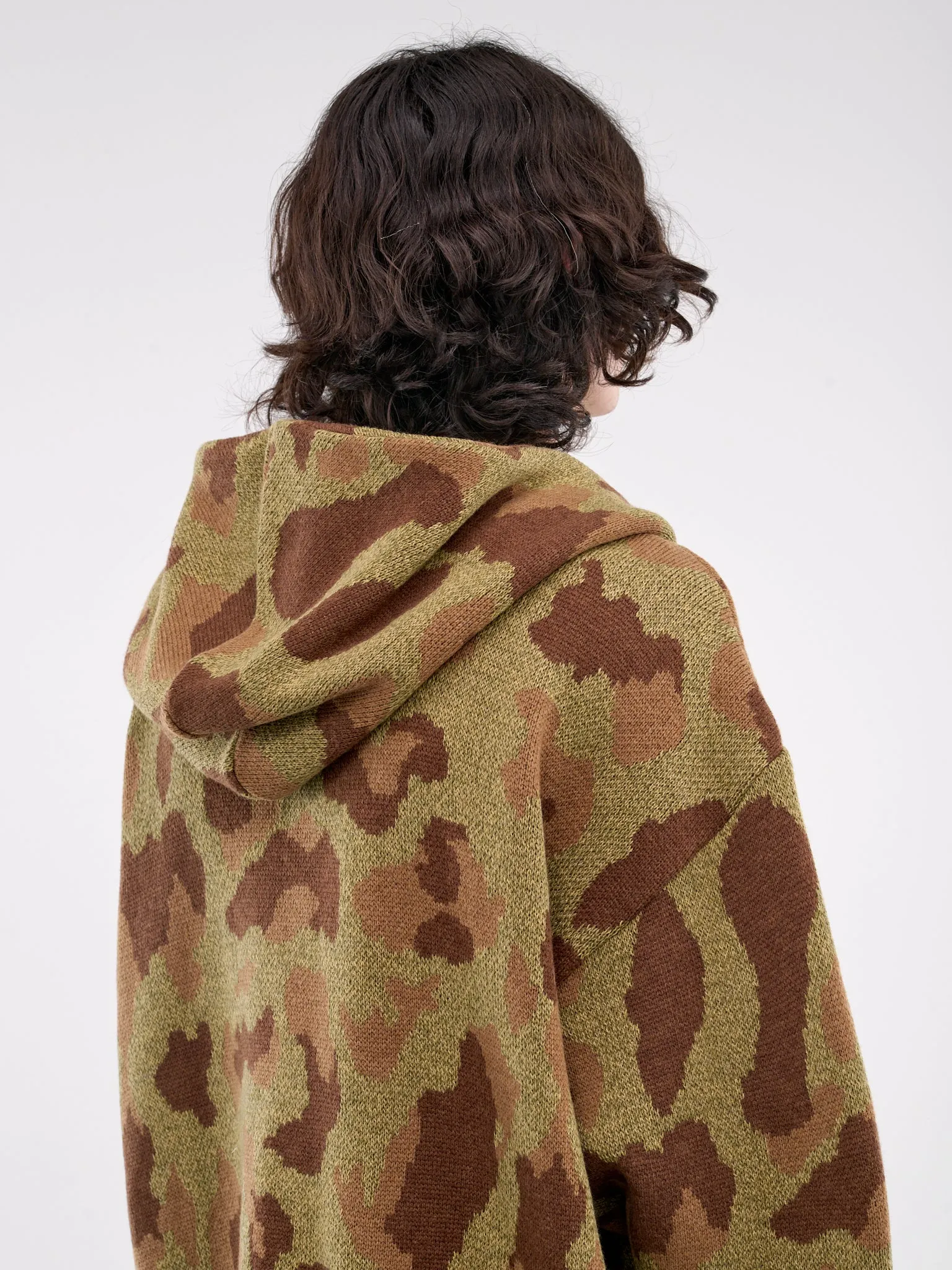 Camouflage Knit Hooded Sweater (K2411KN123-KHAKI)