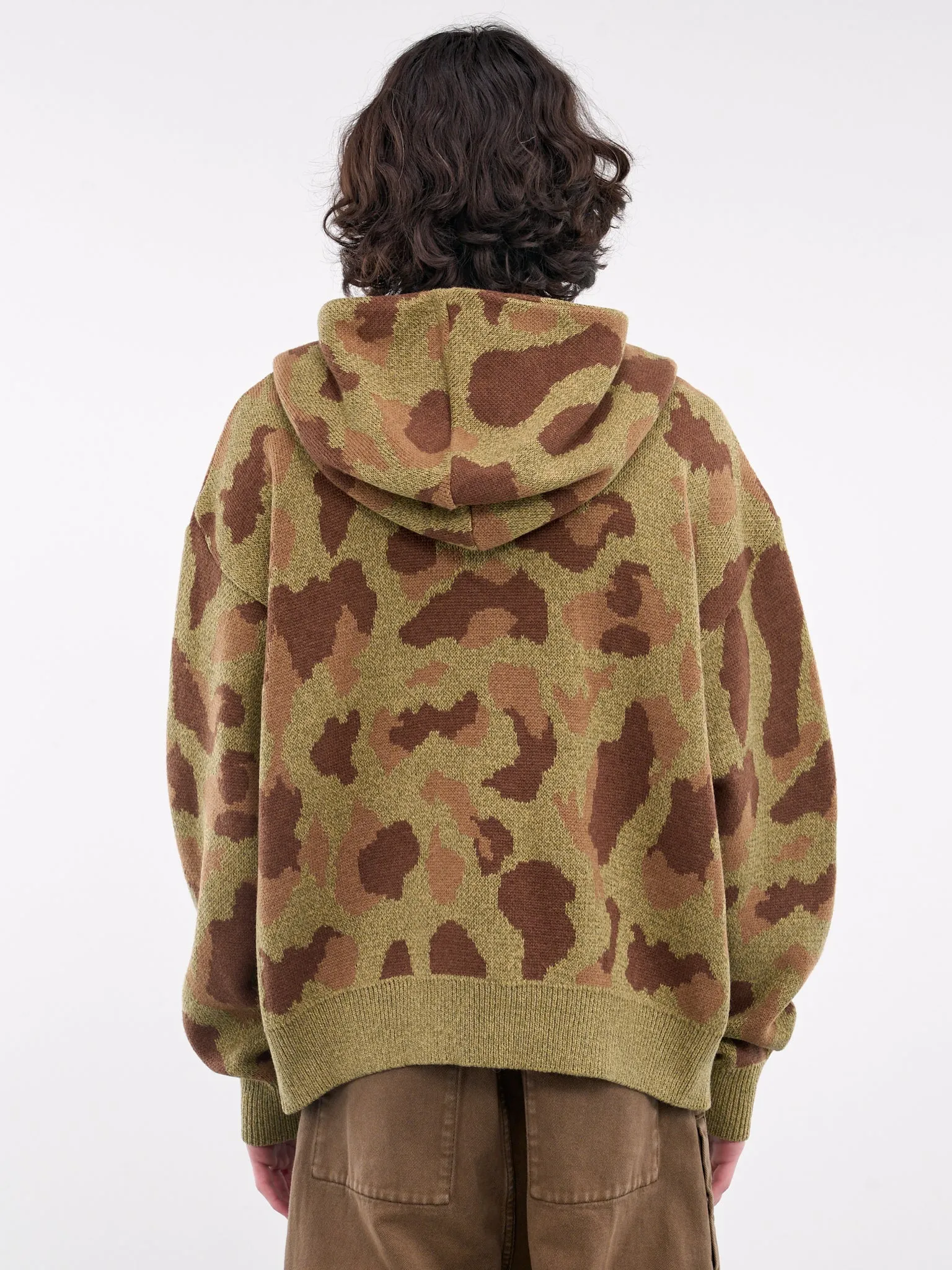 Camouflage Knit Hooded Sweater (K2411KN123-KHAKI)