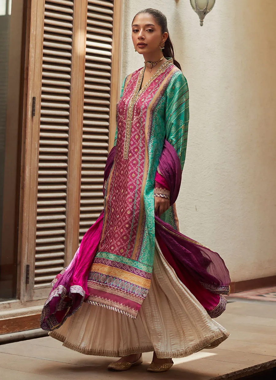 CARINE EMERALD KURTA AND DUPATTA