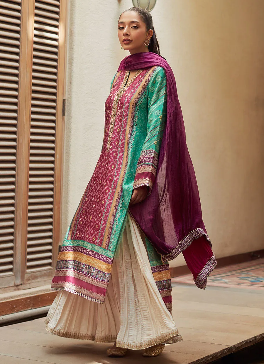 CARINE EMERALD KURTA AND DUPATTA