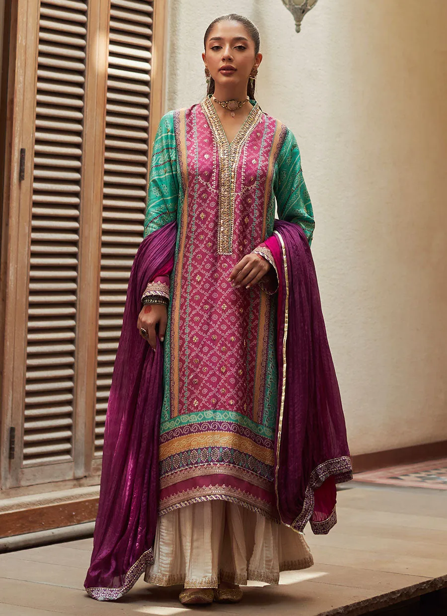 CARINE EMERALD KURTA AND DUPATTA