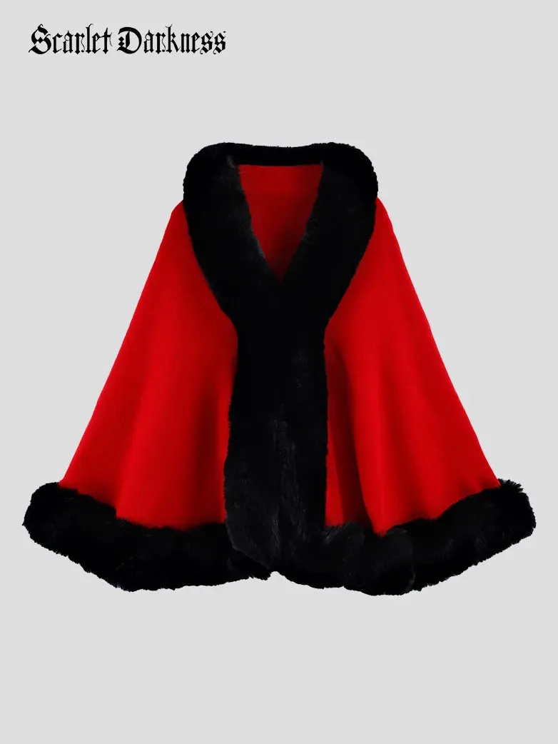 Christmas Limited Edition Women Fur Collar Cardigan