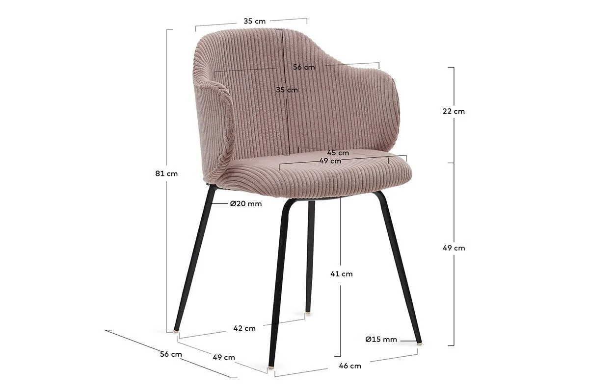 Como Yuni Chair - Corduroy Fabric [Corduroy Fabric]