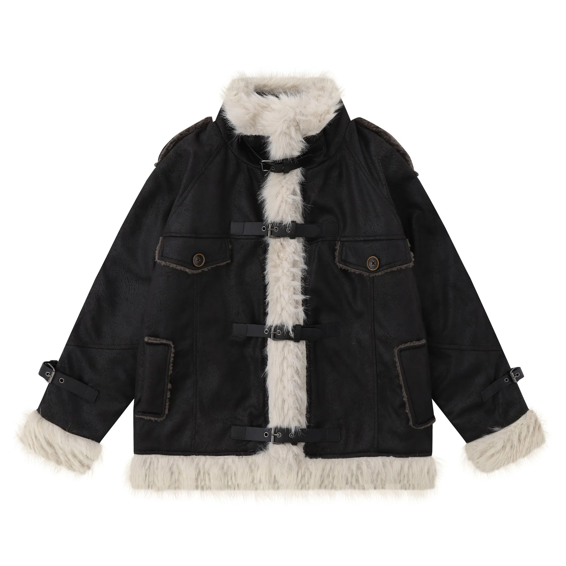 Complete Your Look with a Women's Shearling Leather Wool Coat