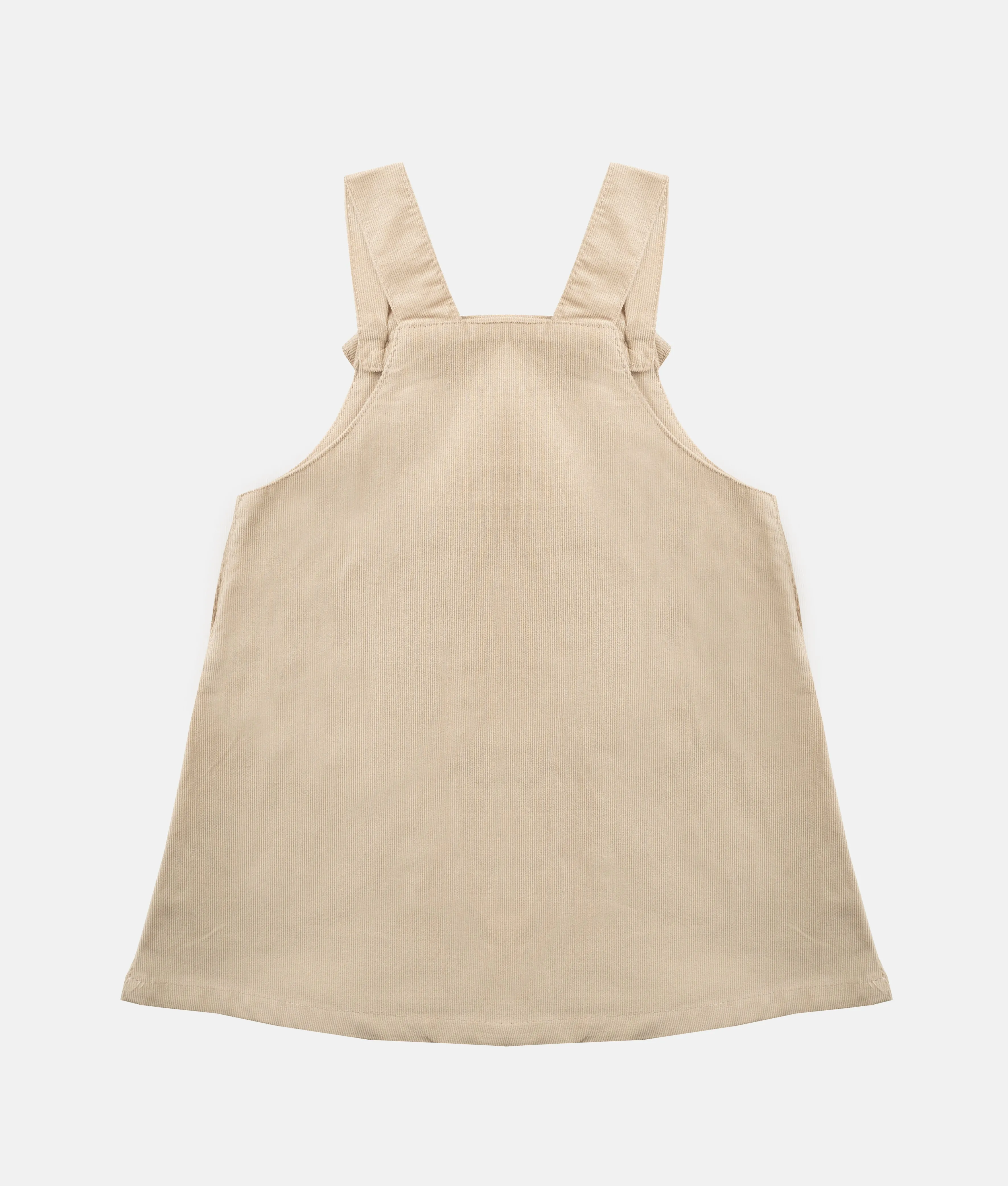 Corduroy Baby Strap Dress - Light Beige