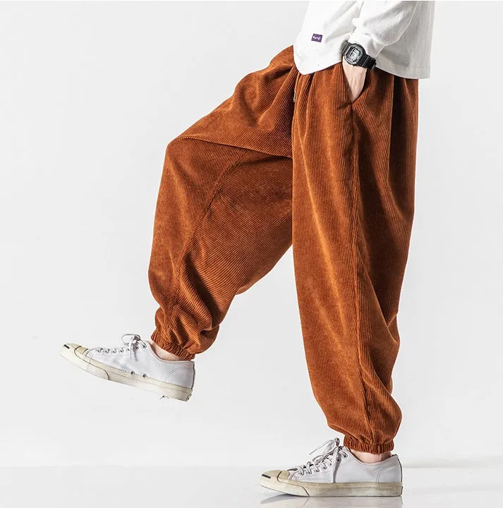 Corduroy Harem Pants / Japanese Streetstyle