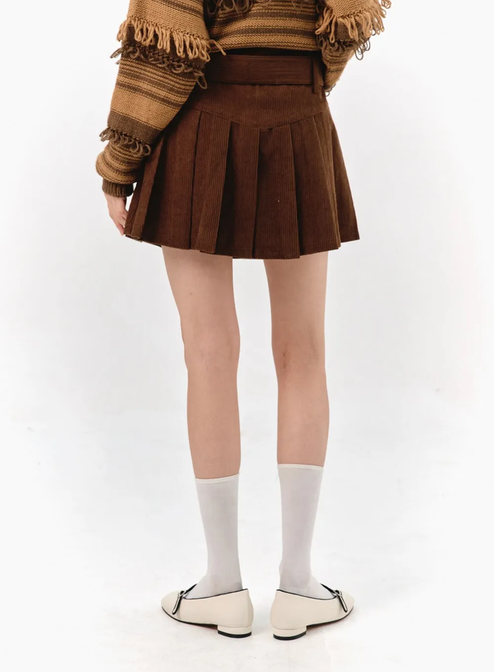 Corduroy Mini Skirt IS321