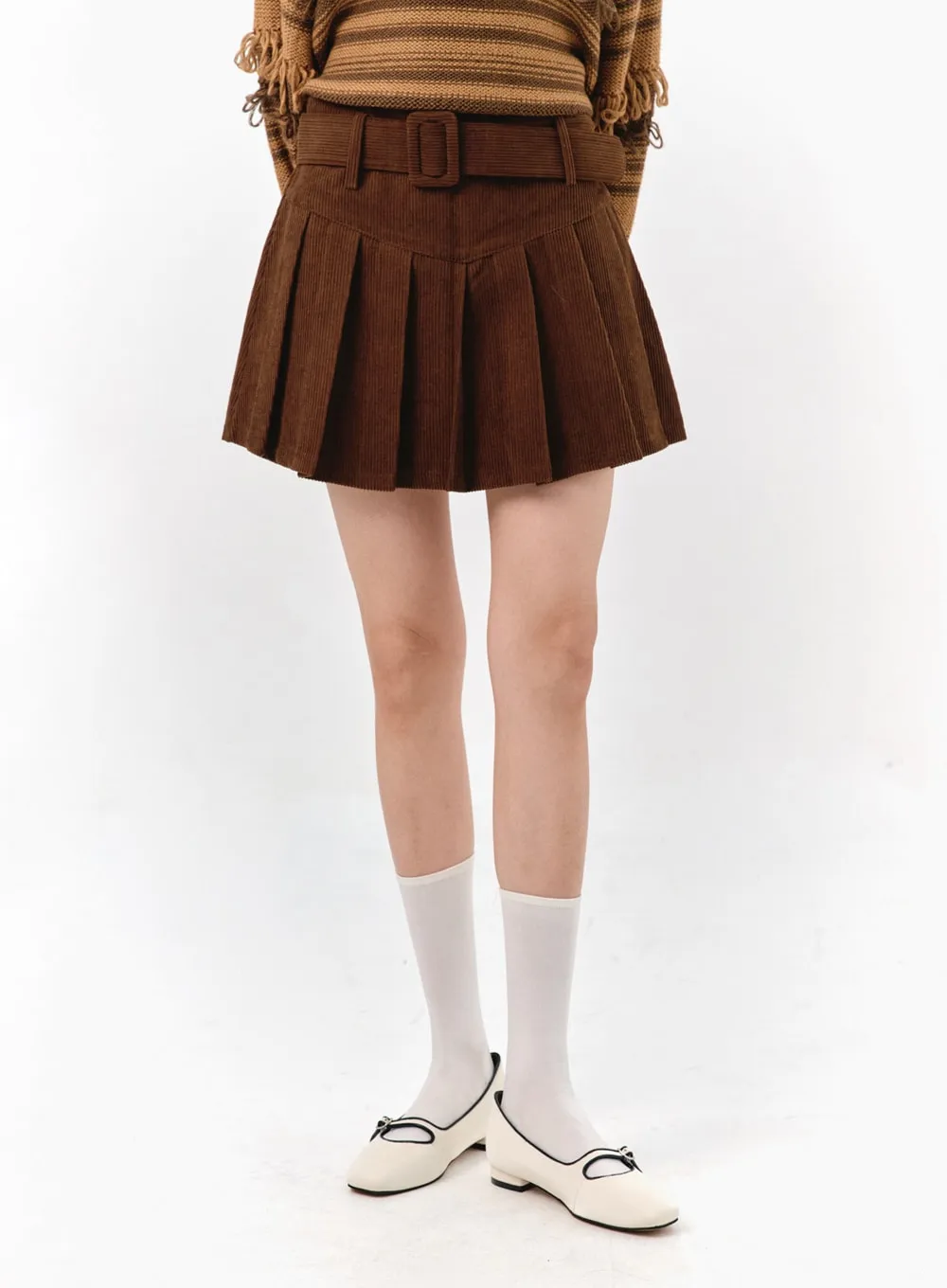 Corduroy Mini Skirt IS321