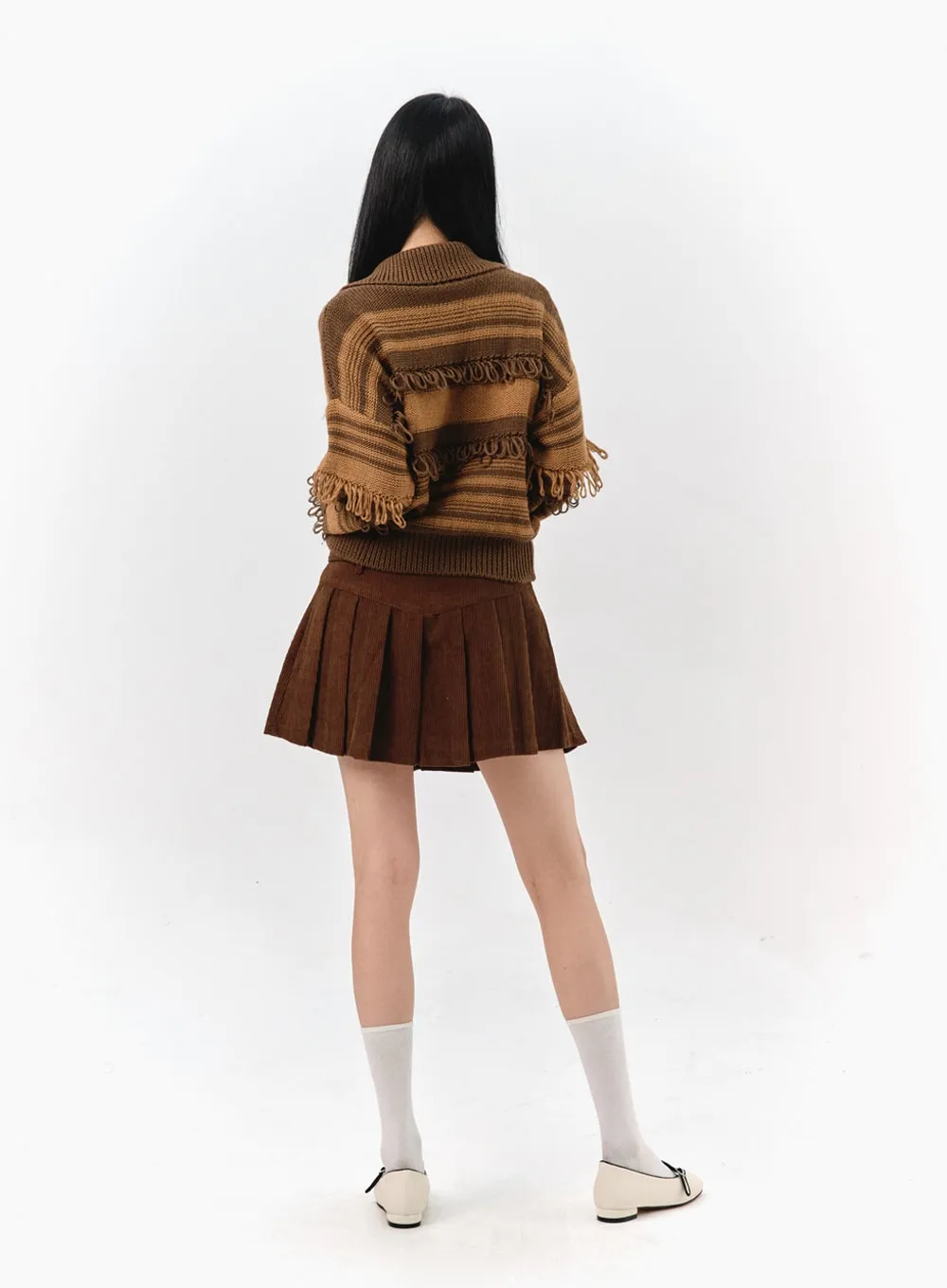 Corduroy Mini Skirt IS321