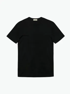 Crewneck Slim Fit Organic Cotton T-shirt Black