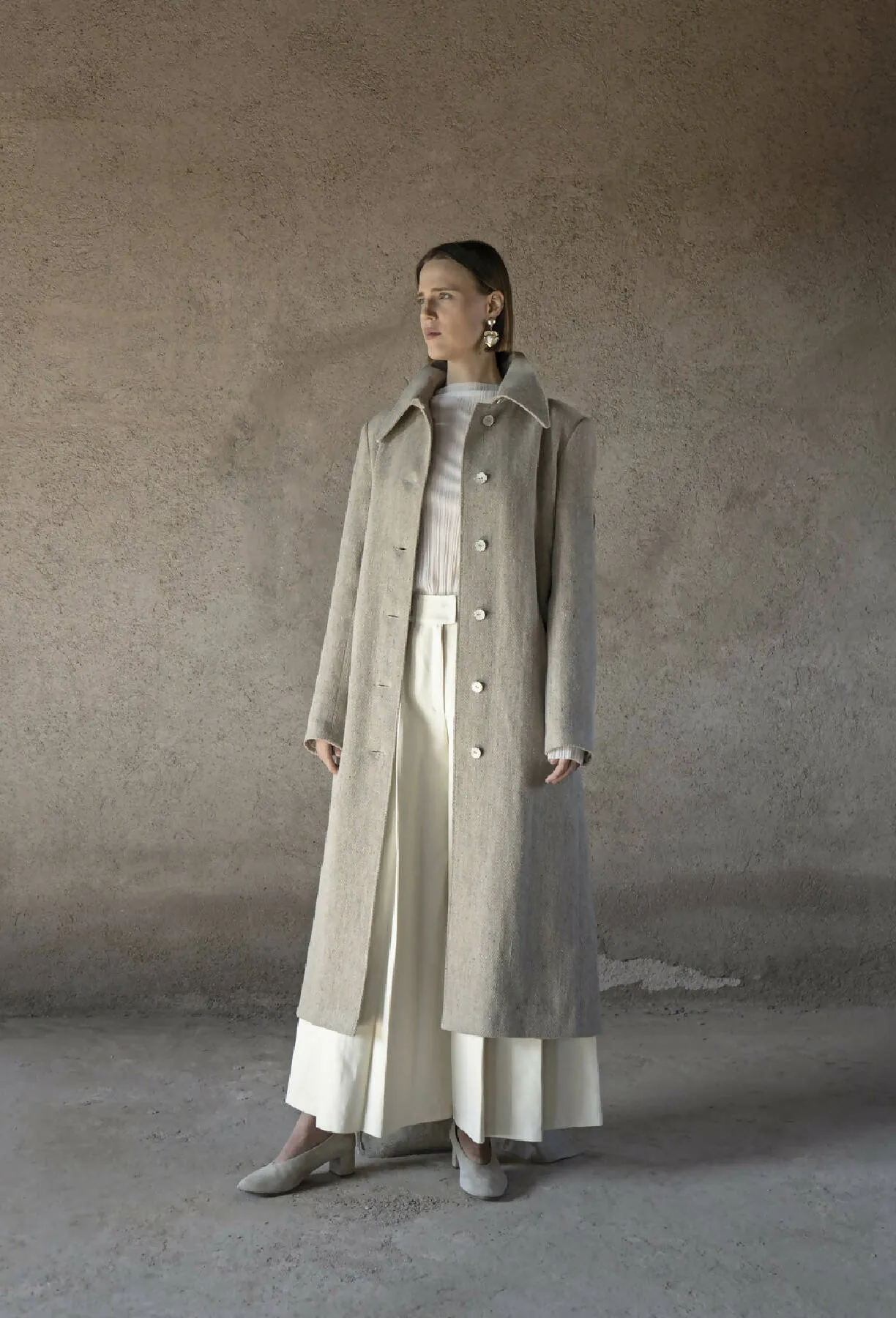 CRISS CROSS PEASANT COAT