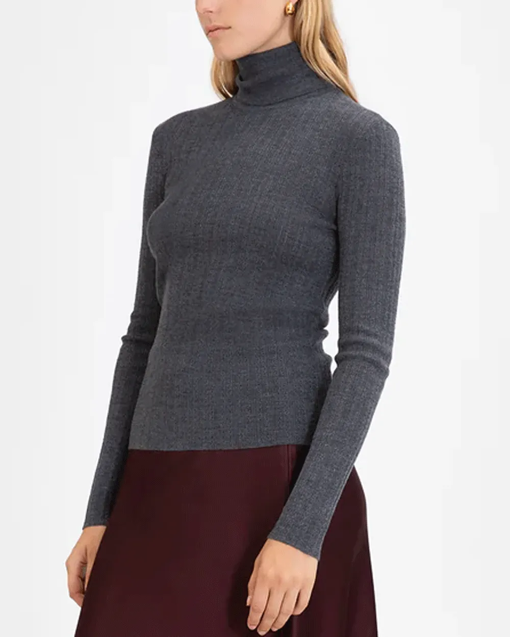 Dark Heather Grey Kayden Knit Top