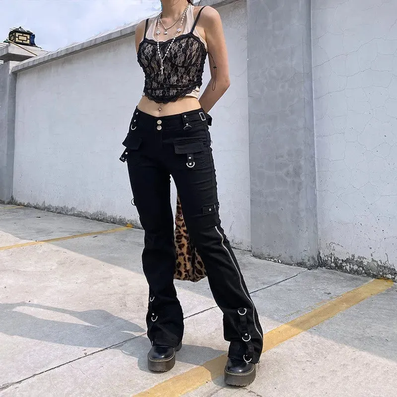 Dark Y2K Halloween Punk Pants