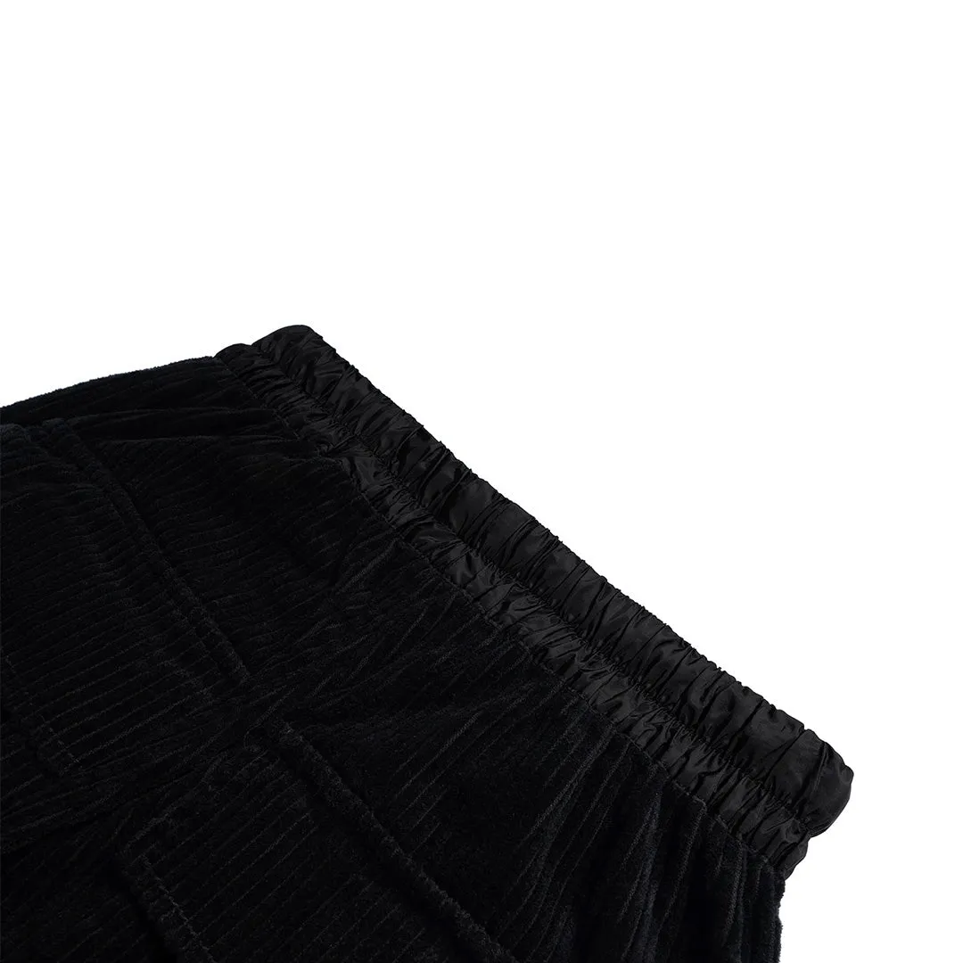 Deep Black Corduroy Cargo Pant