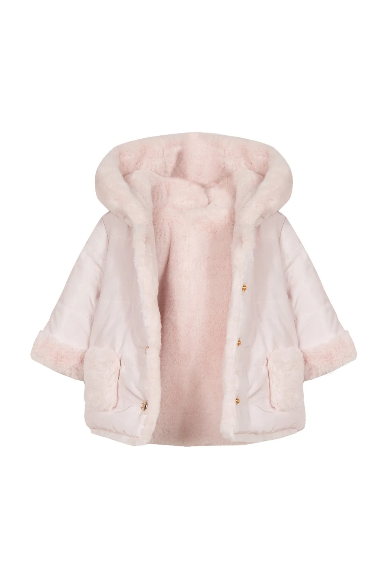 Down Coat - Pale pink reversible