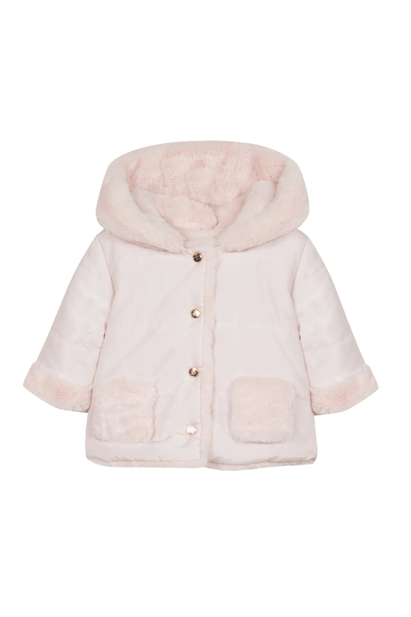 Down Coat - Pale pink reversible