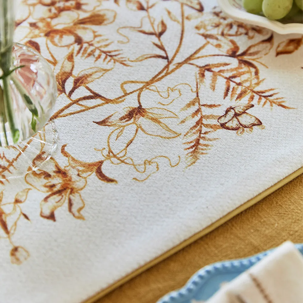 Felicity  Elegant Flower and Butterfly Table Runner