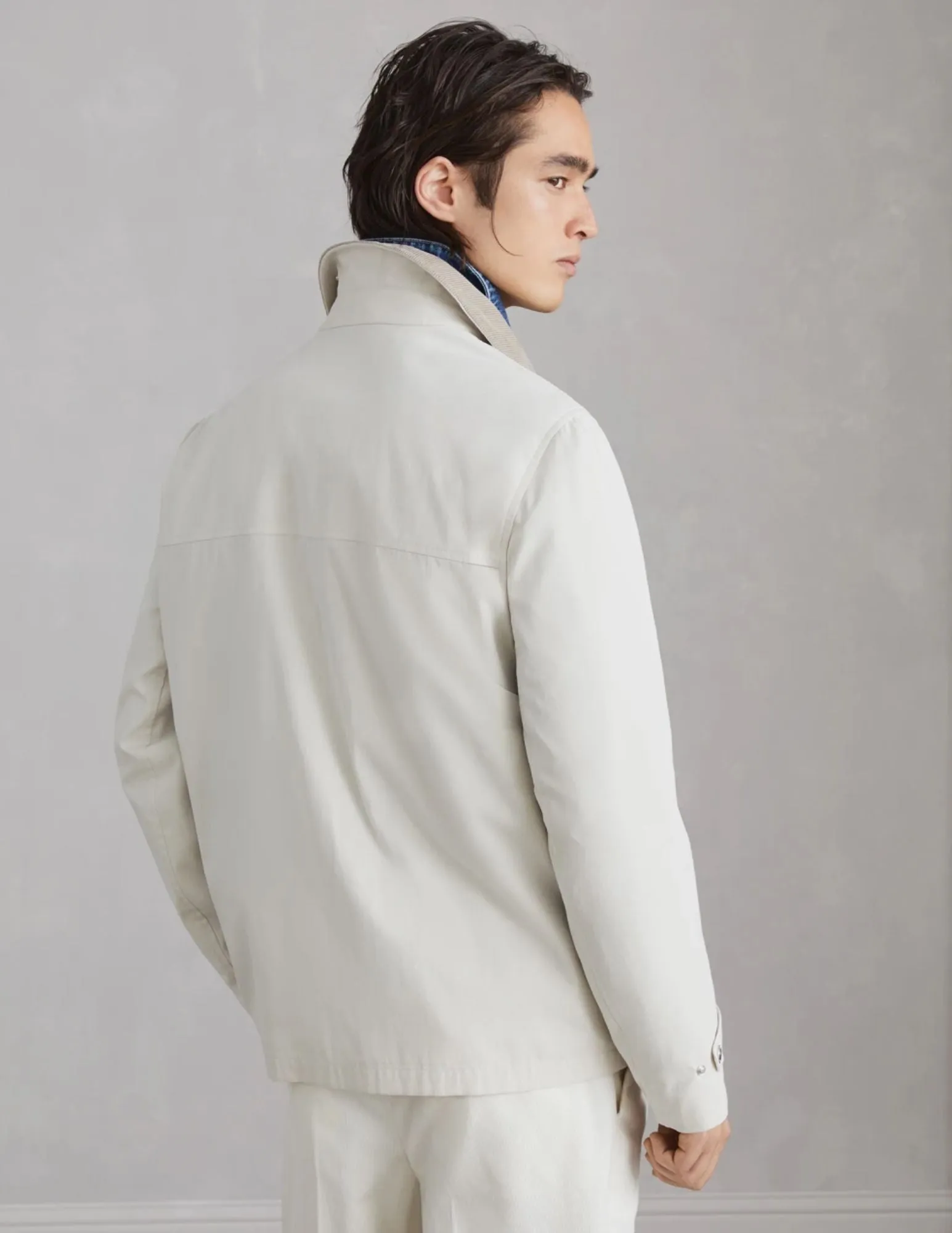 Field Jacket with Corduroy Inserts | Chalk