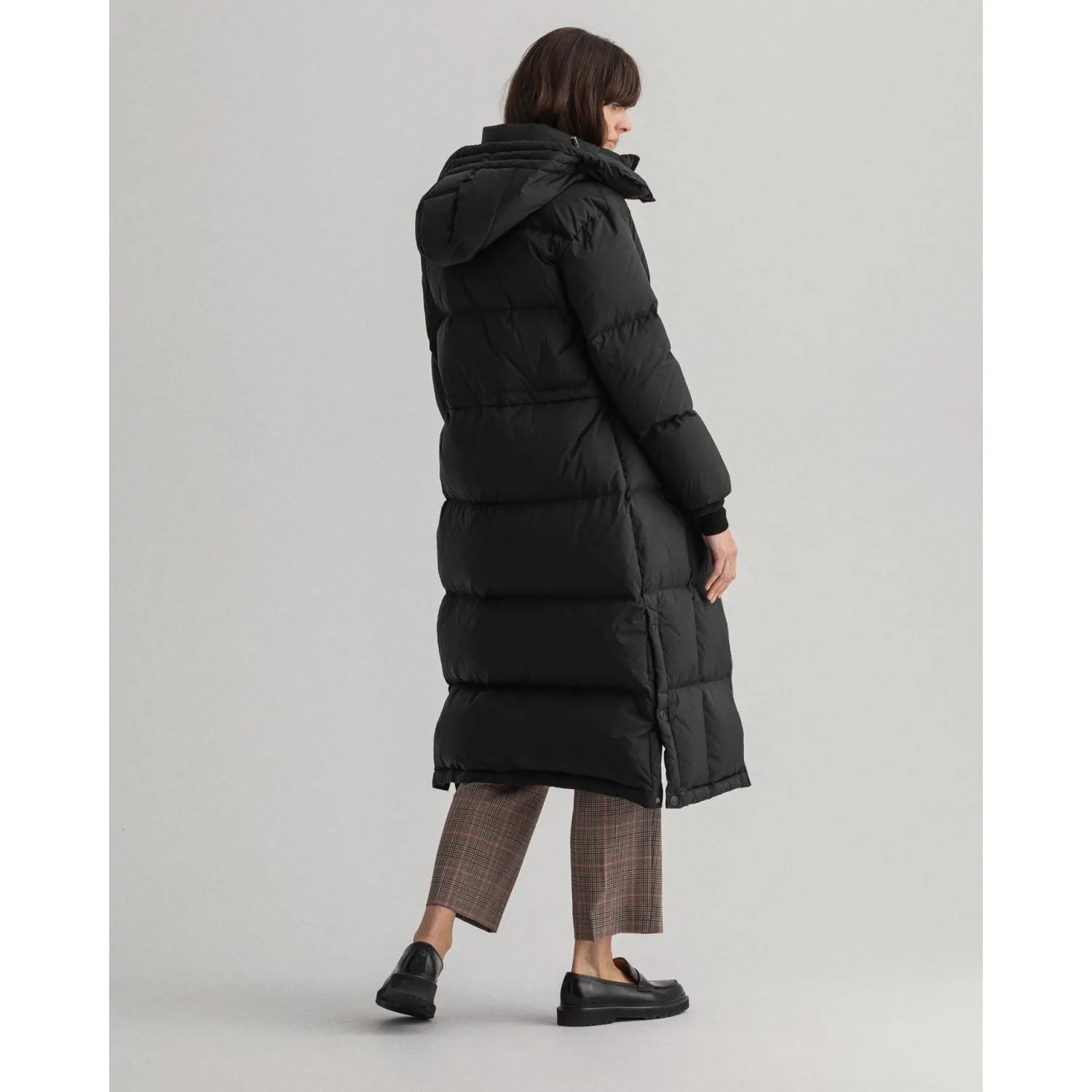 Full-Length Down Coat - Black