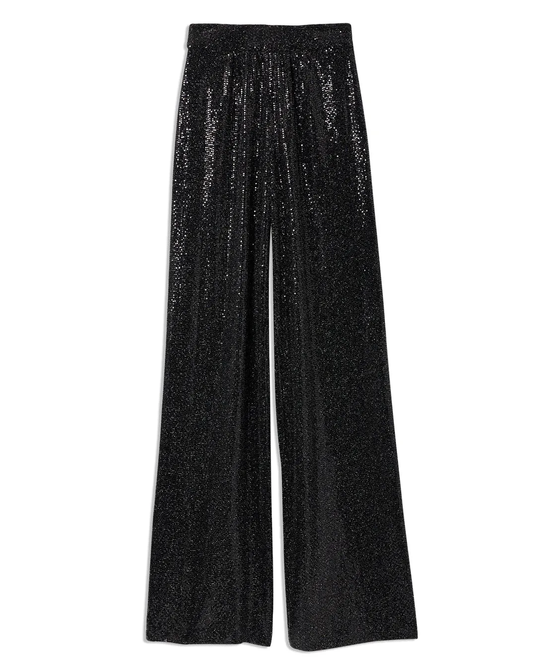 Gavin Sequin Wide Leg Pant - Black