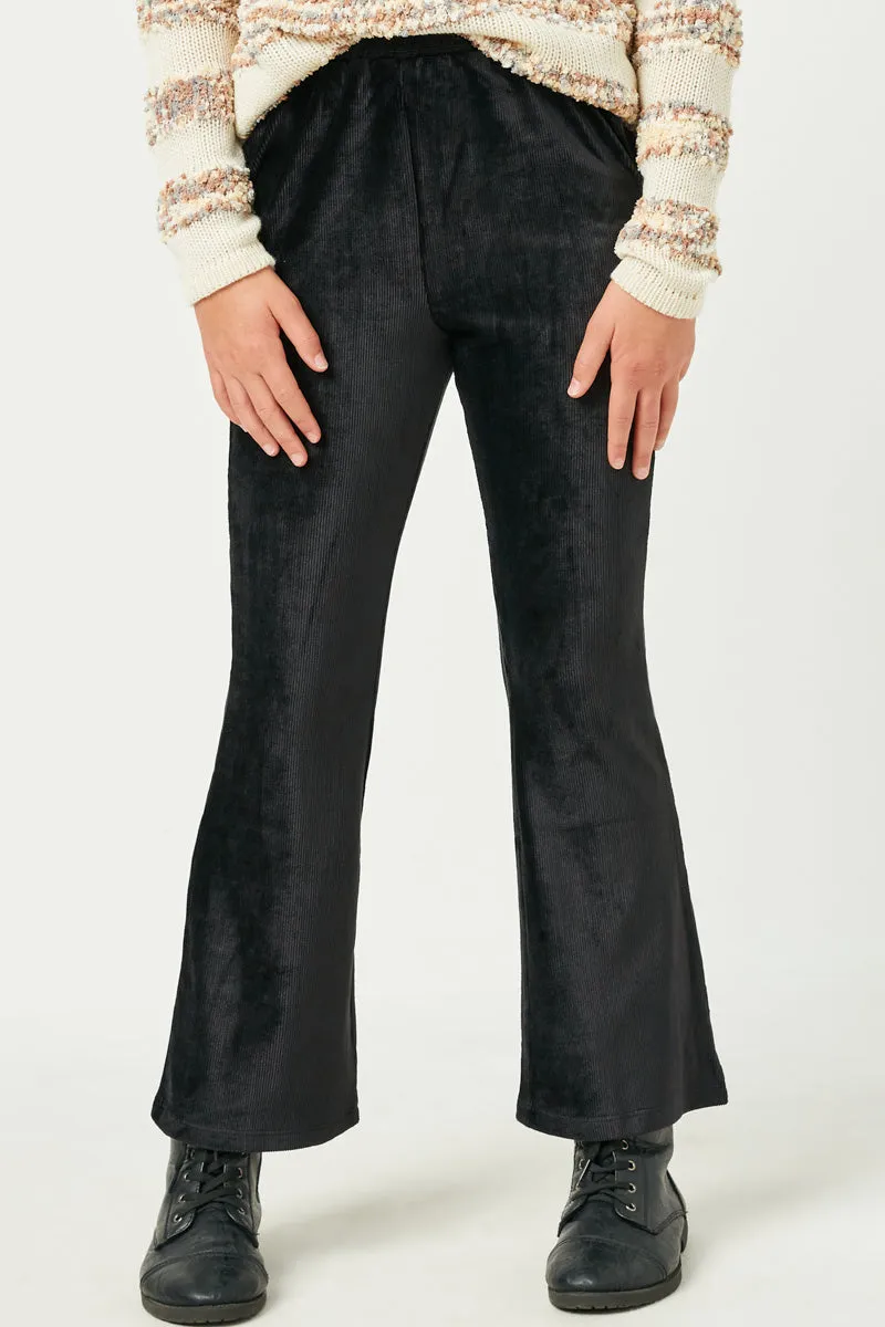 Girls Wide Leg Velvet Corduroy Pants