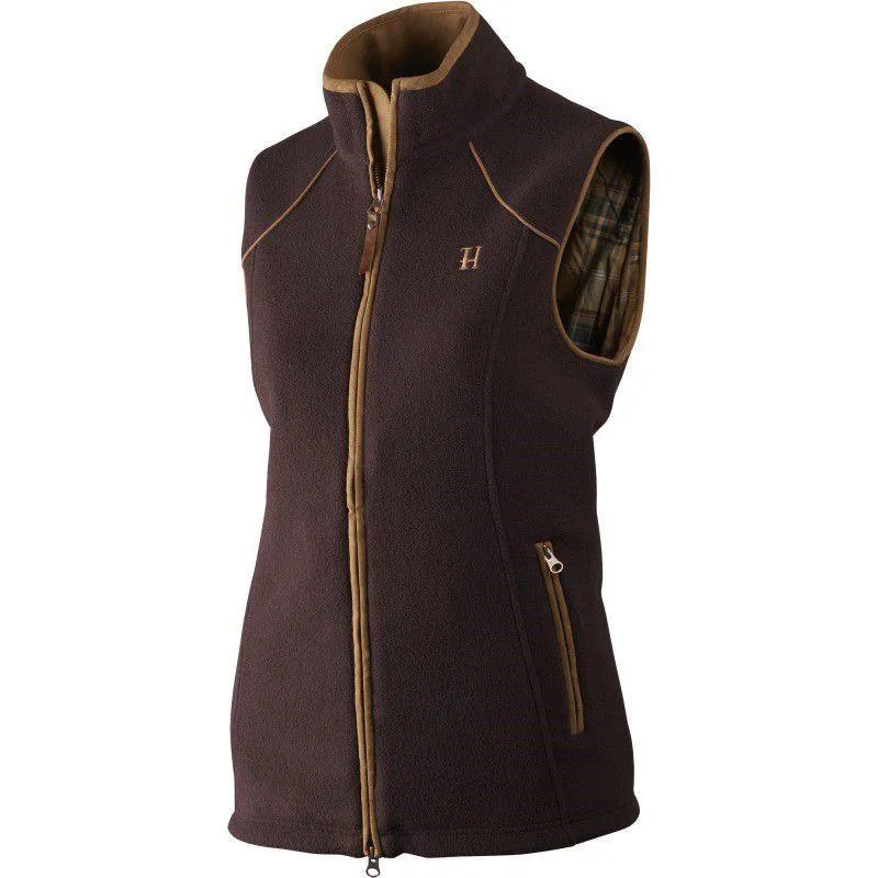 Harkila Sandhem Lady Polartec Fleece Waistcoat - Dark Port Melange